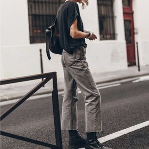 Classic Gray Straight Leg Jeans for Women